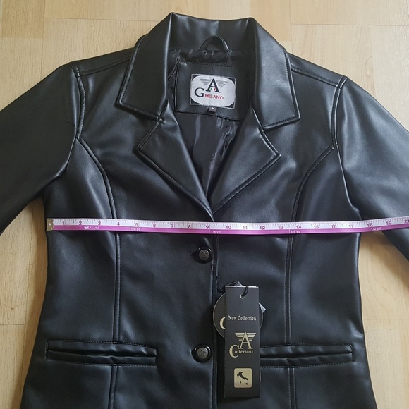 NWT Faux Leather Black Jacket - Picture 2 of 5